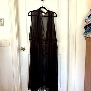 Classic Black Sheer overlay for beach or casual layered look